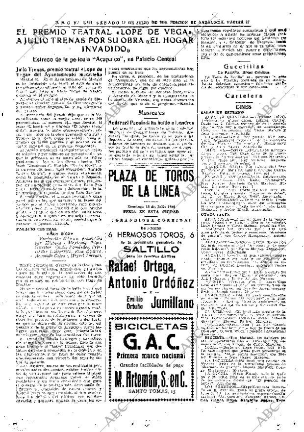 ABC SEVILLA 17-07-1954 página 27