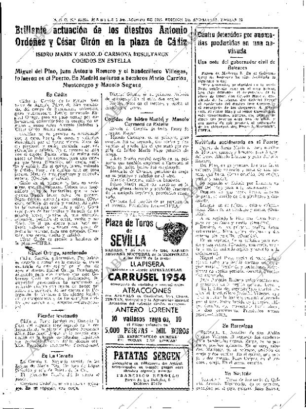 ABC SEVILLA 03-08-1954 página 23