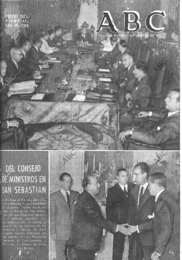 ABC MADRID 12-08-1954 página 1