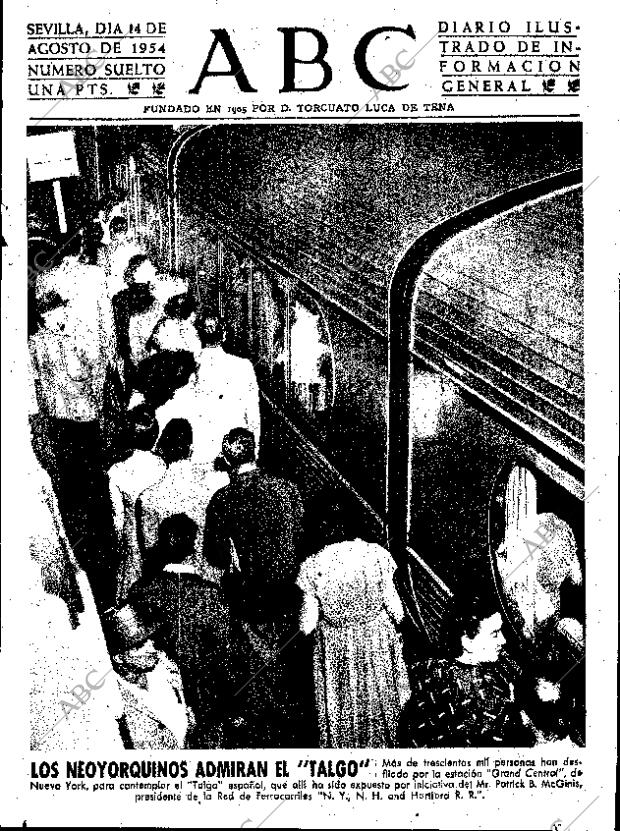 ABC SEVILLA 14-08-1954 página 1