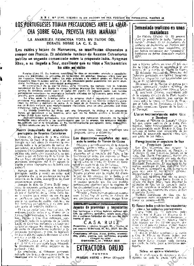 ABC SEVILLA 14-08-1954 página 13