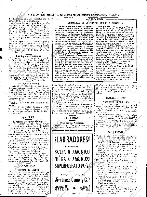 ABC SEVILLA 14-08-1954 página 27