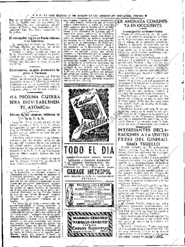ABC SEVILLA 17-08-1954 página 16