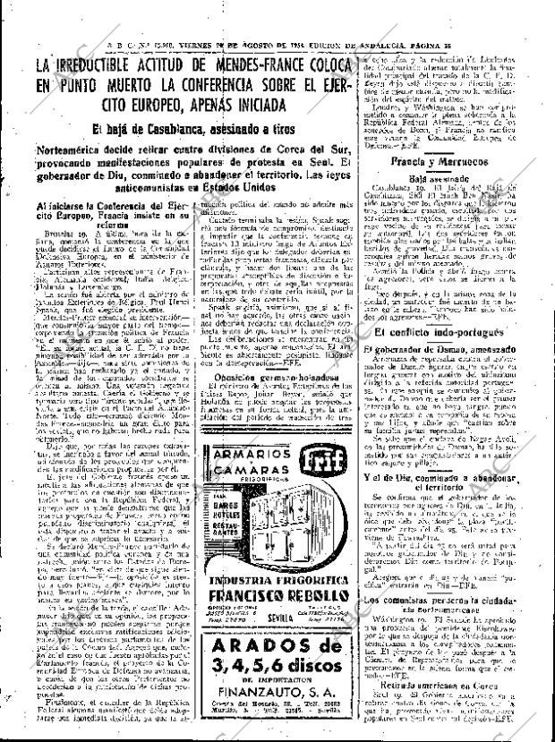 ABC SEVILLA 20-08-1954 página 15