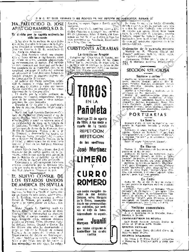 ABC SEVILLA 20-08-1954 página 22