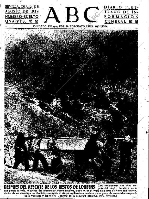 ABC SEVILLA 21-08-1954 página 1