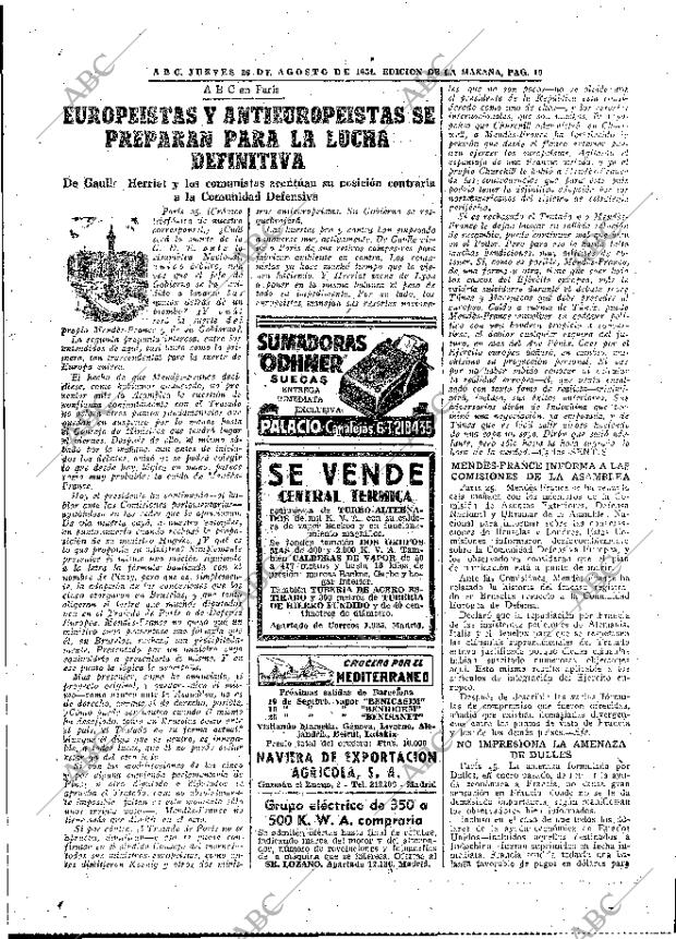 ABC MADRID 26-08-1954 página 19