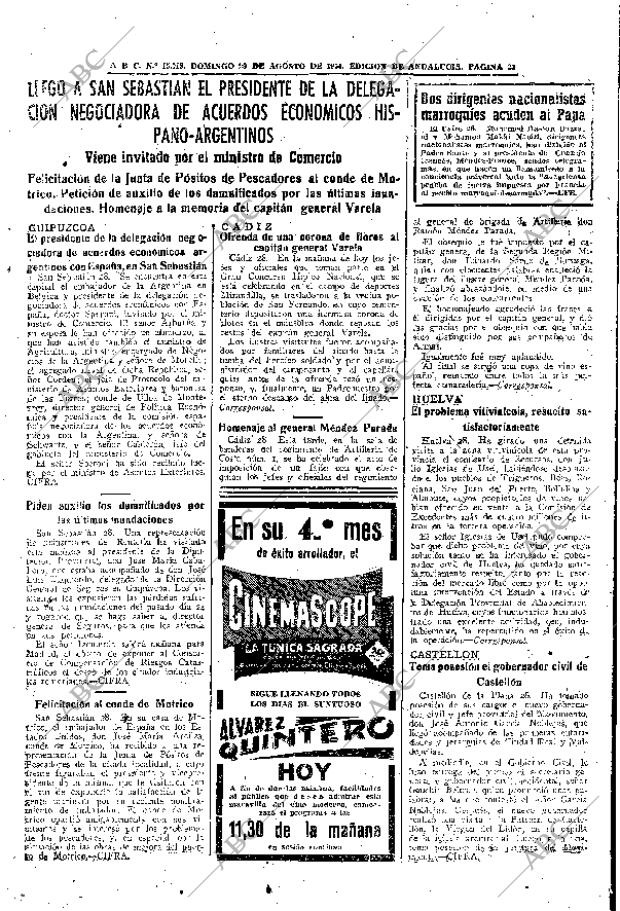 ABC SEVILLA 29-08-1954 página 23