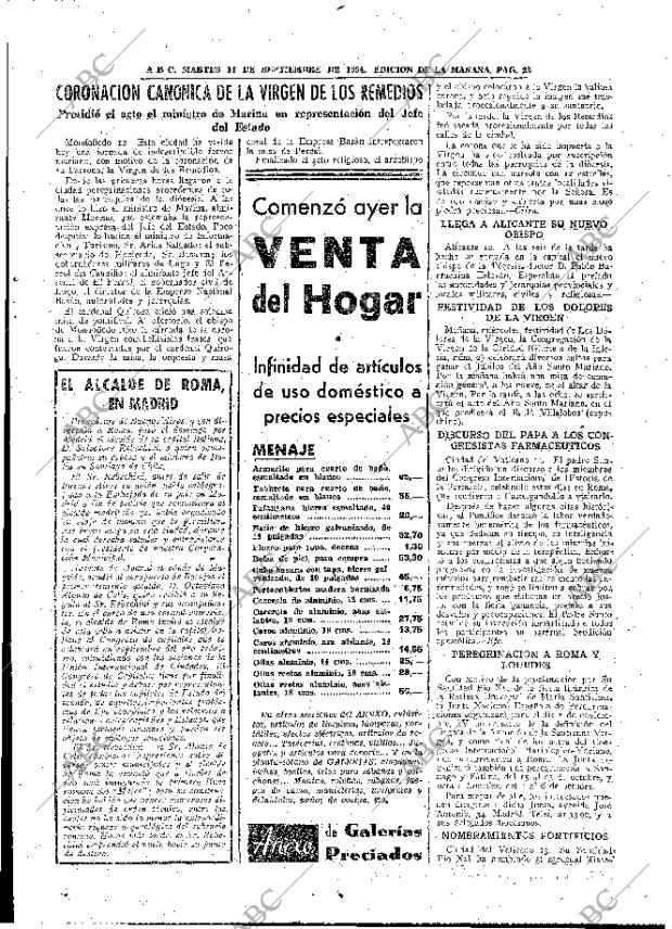 ABC MADRID 14-09-1954 página 23