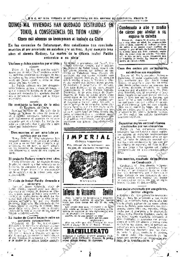 ABC SEVILLA 17-09-1954 página 27