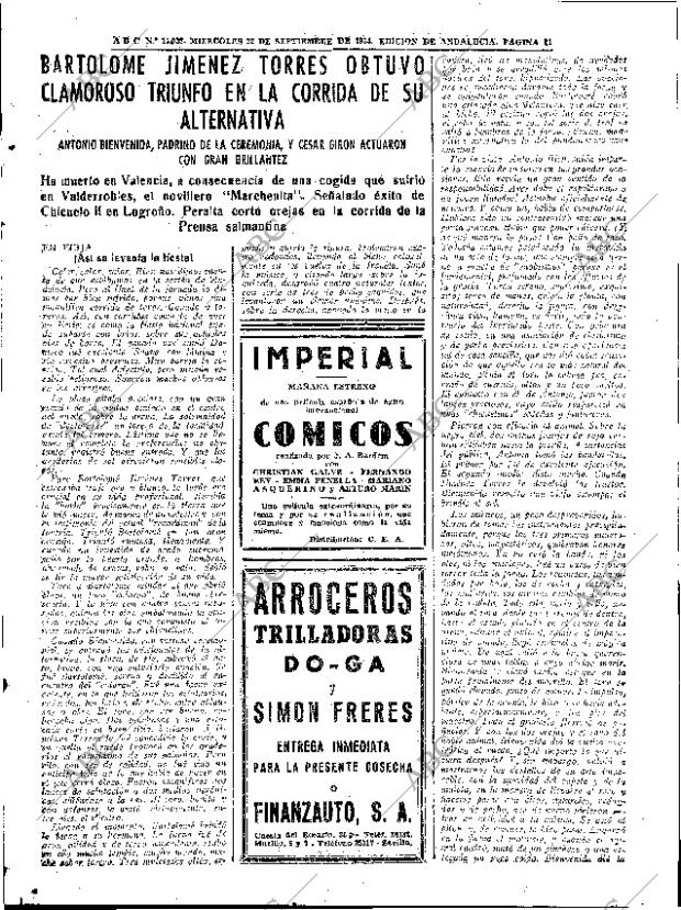 ABC SEVILLA 22-09-1954 página 21