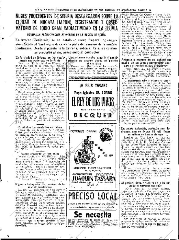 ABC SEVILLA 22-09-1954 página 23