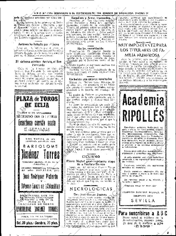 ABC SEVILLA 22-09-1954 página 26