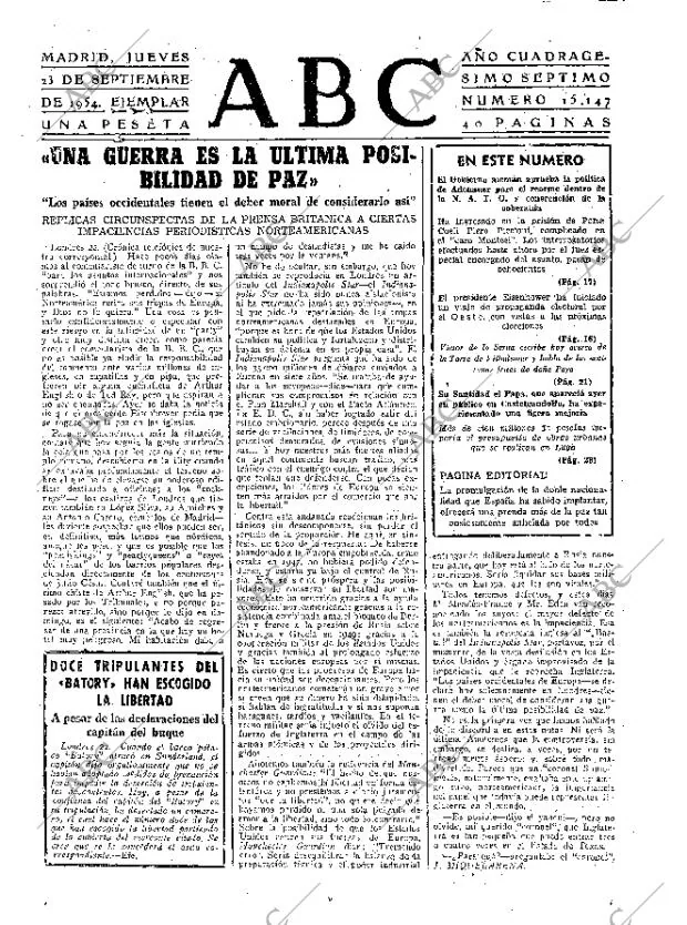 ABC MADRID 23-09-1954 página 15