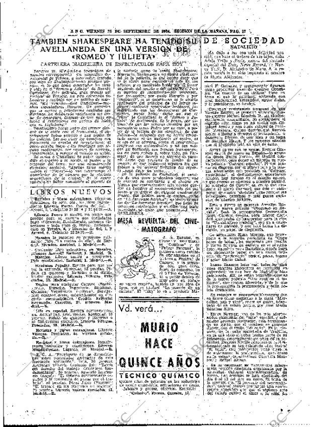 ABC MADRID 24-09-1954 página 27