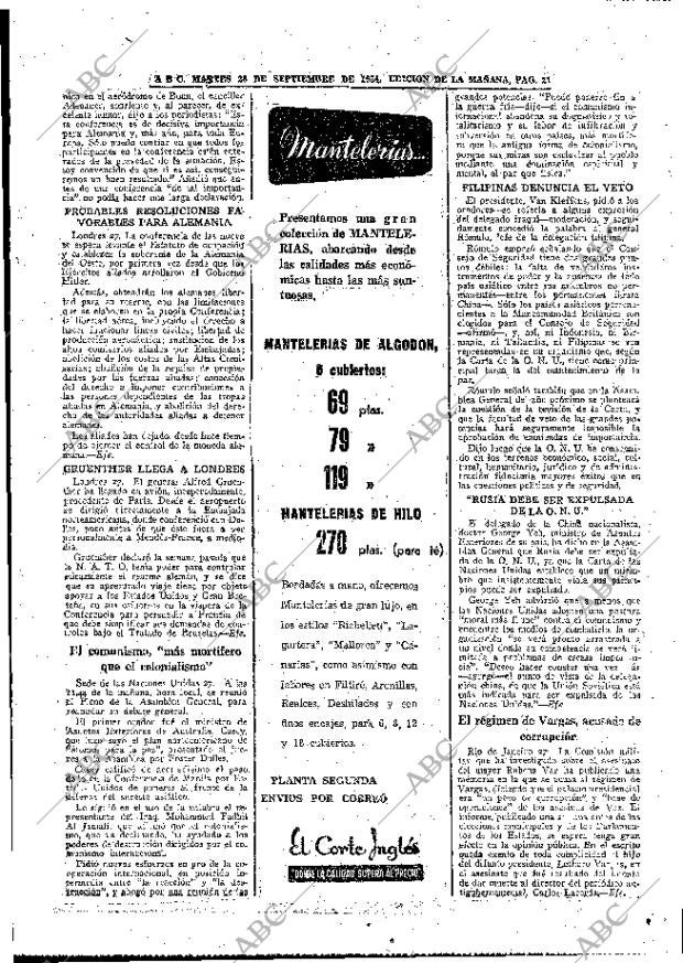 ABC MADRID 28-09-1954 página 21