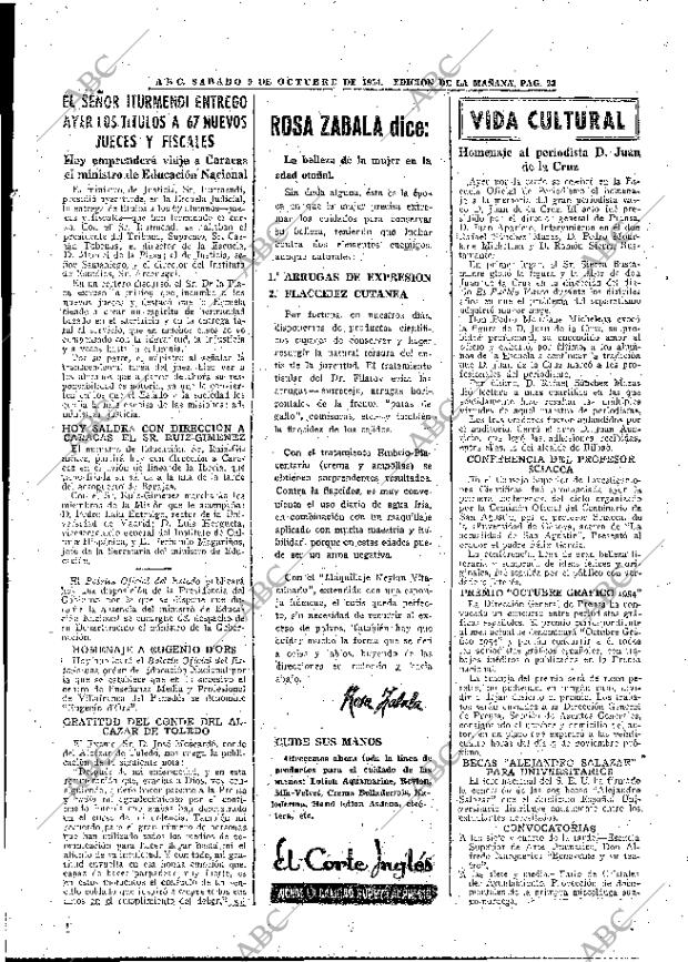 ABC MADRID 09-10-1954 página 23