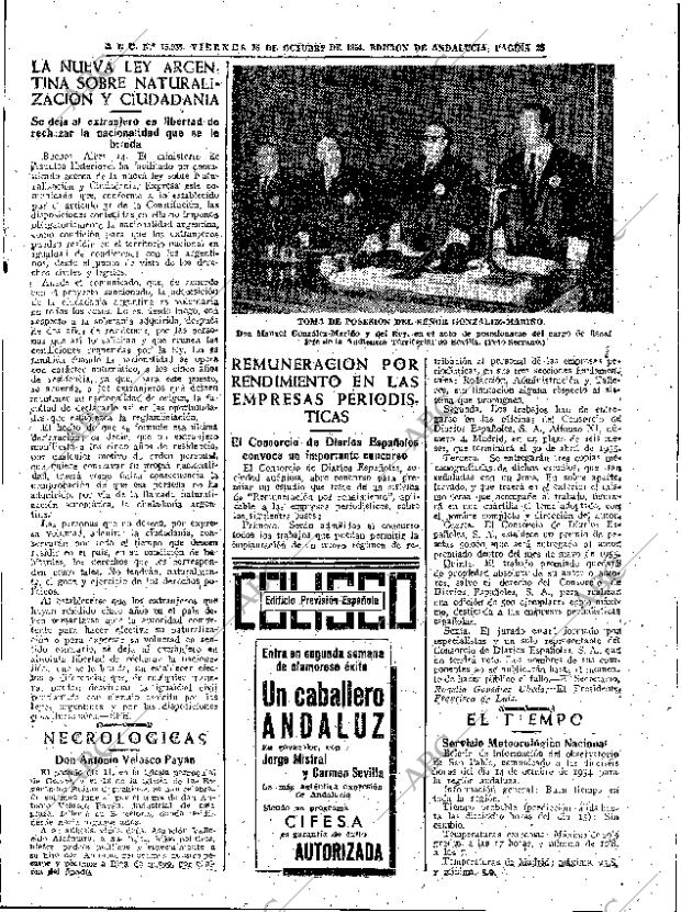 ABC SEVILLA 15-10-1954 página 25