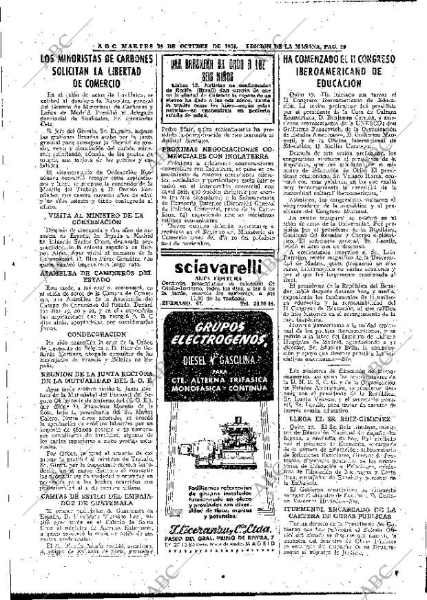 ABC MADRID 19-10-1954 página 29