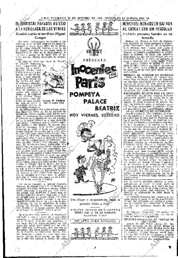 ABC MADRID 22-10-1954 página 45