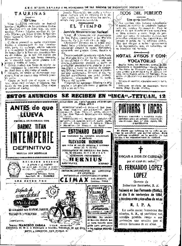 ABC SEVILLA 06-11-1954 página 25