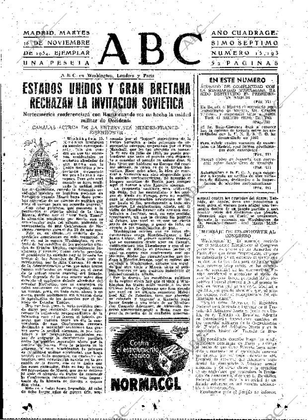 ABC MADRID 16-11-1954 página 15