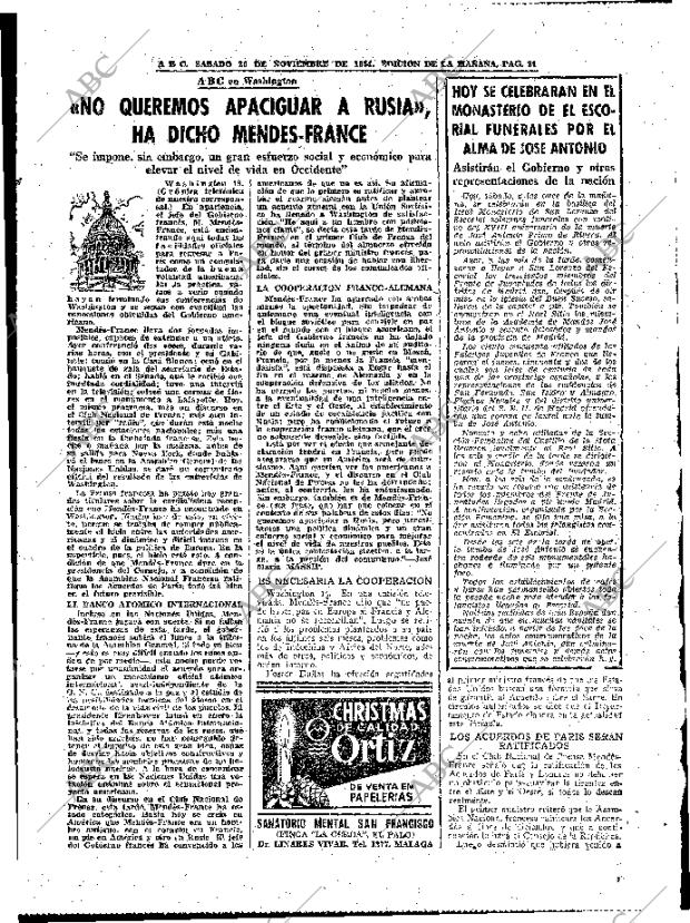 ABC MADRID 20-11-1954 página 21