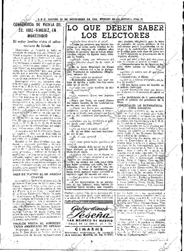 ABC MADRID 20-11-1954 página 25