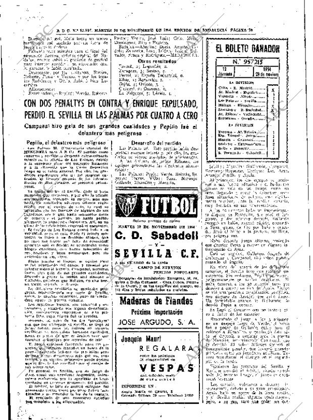 ABC SEVILLA 30-11-1954 página 30