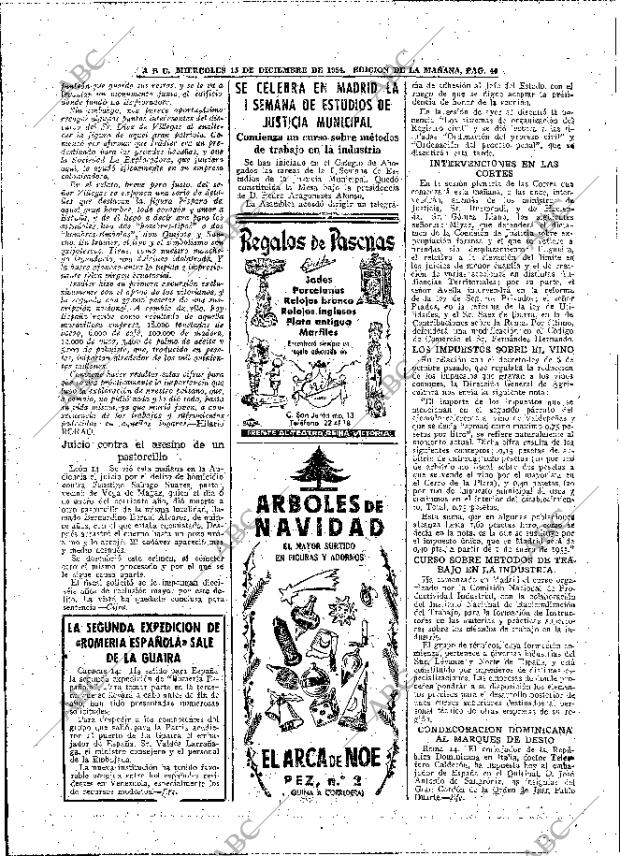 ABC MADRID 15-12-1954 página 40