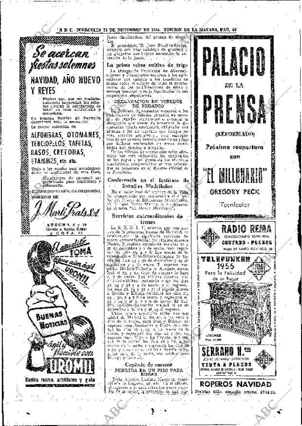 ABC MADRID 15-12-1954 página 46