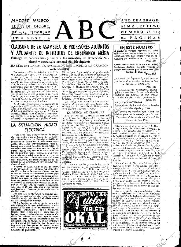 ABC MADRID 22-12-1954 página 45