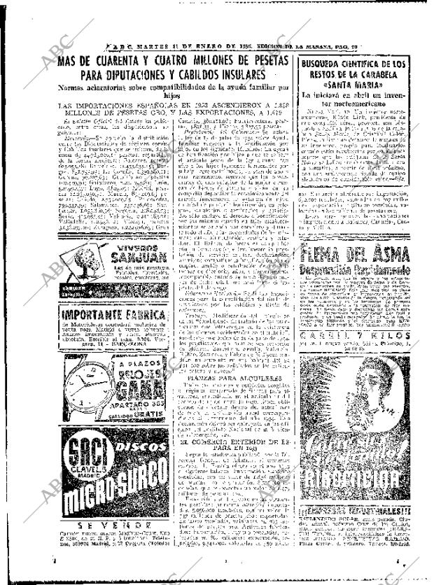 ABC MADRID 11-01-1955 página 18