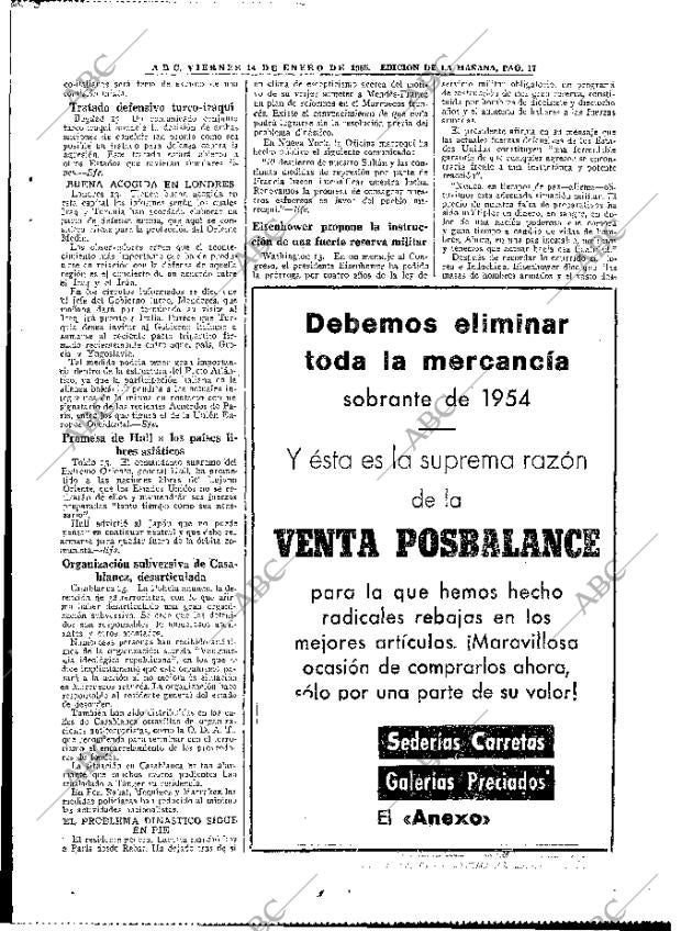 ABC MADRID 14-01-1955 página 17
