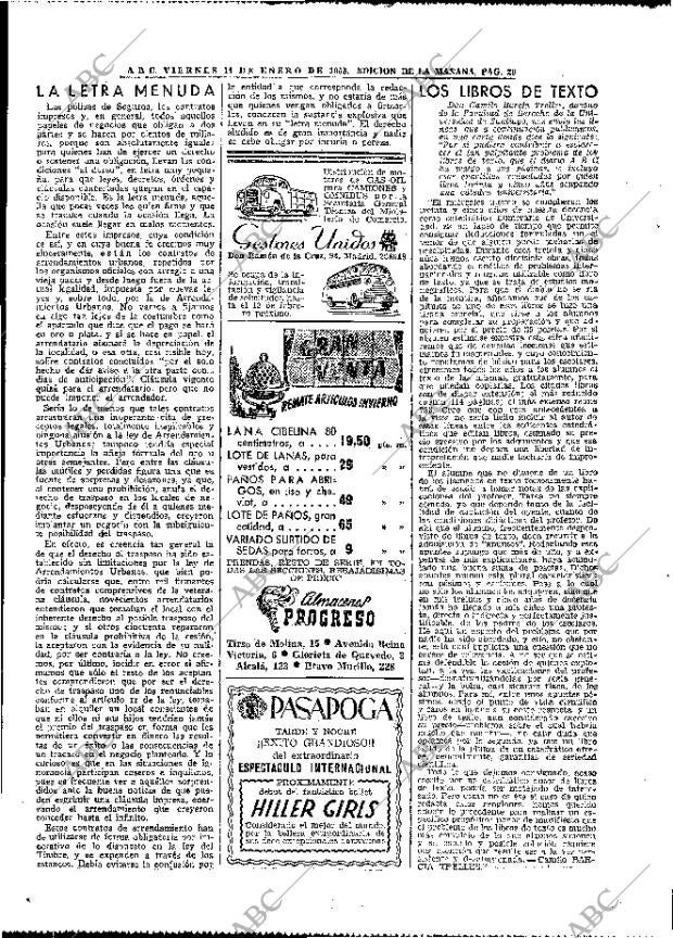 ABC MADRID 14-01-1955 página 20