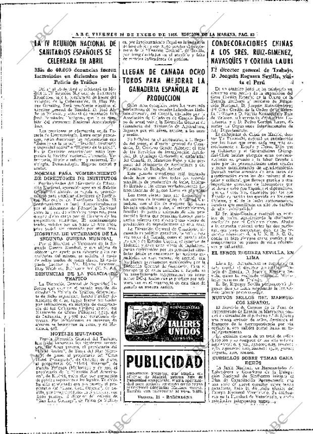 ABC MADRID 14-01-1955 página 22