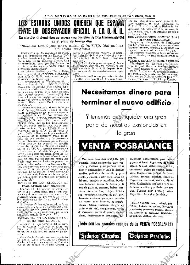ABC MADRID 16-01-1955 página 25