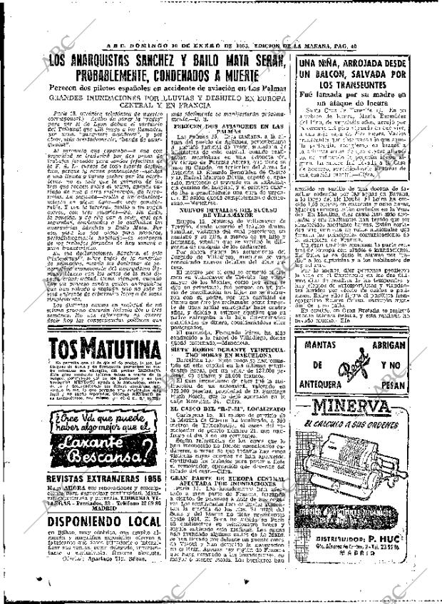 ABC MADRID 16-01-1955 página 40