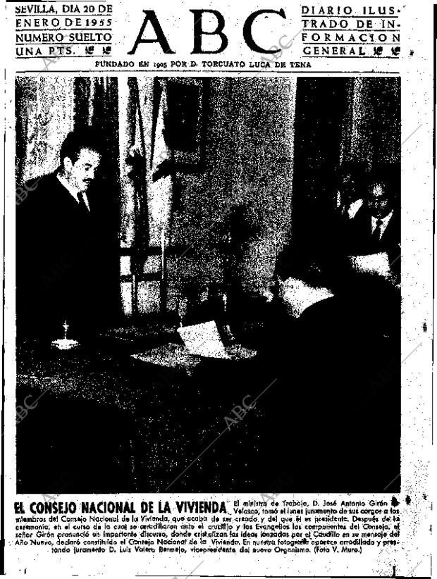 ABC SEVILLA 20-01-1955 página 1