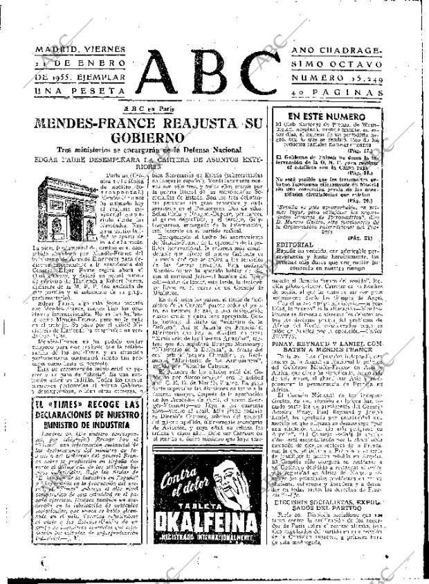 ABC MADRID 21-01-1955 página 15