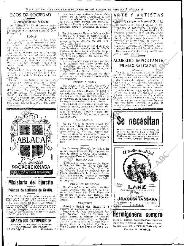 ABC SEVILLA 26-01-1955 página 16