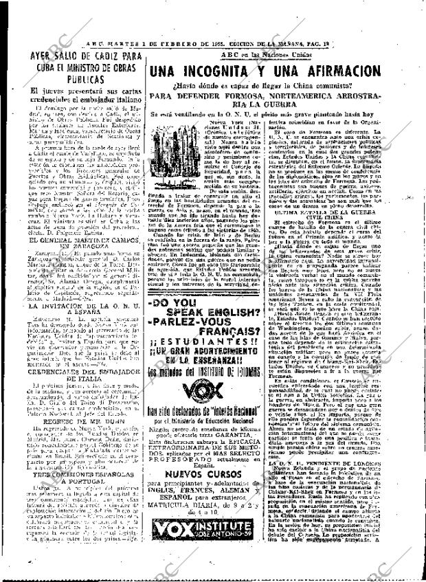 ABC MADRID 01-02-1955 página 19