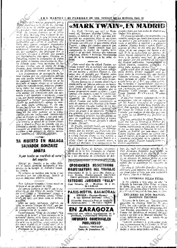 ABC MADRID 01-02-1955 página 21