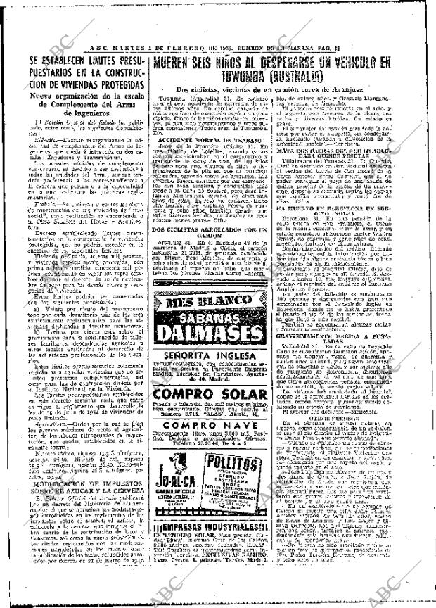 ABC MADRID 01-02-1955 página 22