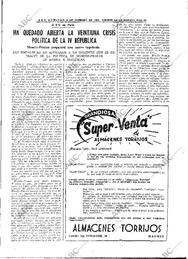 ABC MADRID 06-02-1955 página 35