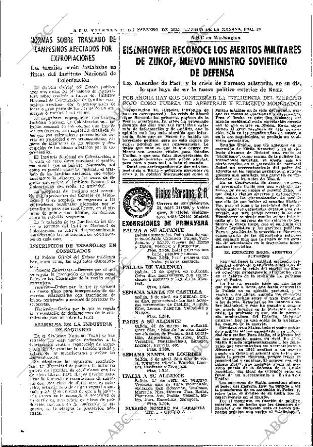 ABC MADRID 11-02-1955 página 19