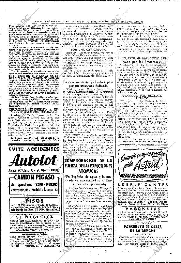 ABC MADRID 11-02-1955 página 20