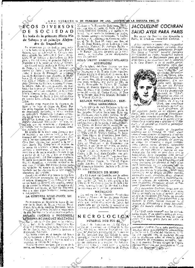 ABC MADRID 11-02-1955 página 22