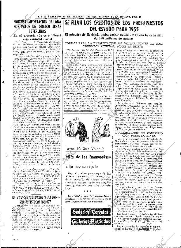 ABC MADRID 12-02-1955 página 19