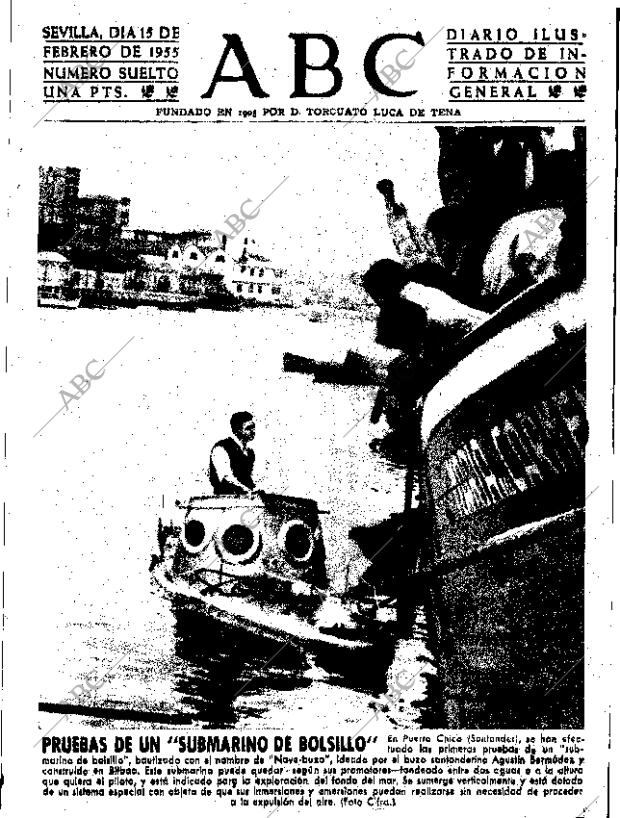 ABC SEVILLA 15-02-1955 página 1